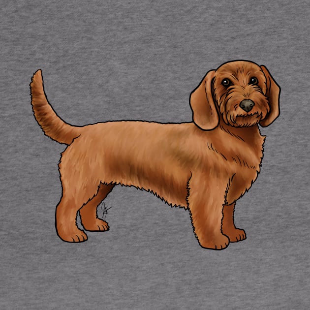 Dog - Basset Fauve de Bretagne - Red Wheaten by Jen's Dogs Custom Gifts and Designs